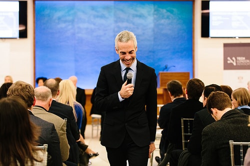 Russ Shaw CBE, Founder of Global Tech Advocates, speaking at a TCAA community event